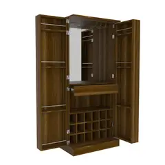 RTA MUEBLES - Bar Malbec Espejo alto MLC 2084 Caramelo 175 x 75 x 42.5