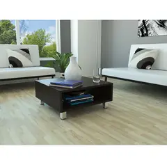 RTA MUEBLES - Mesa de Centro Moderna Cuadrada en Aglomerado MDP 60 x 27 x 60 cm RTA Design - Mueble.