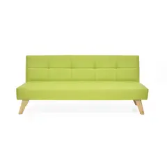MICA - Sofá Cama Moderno en Cuerina 3 Puestos Nevada 180 x 78 x 75 cm