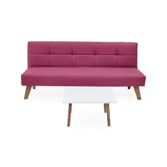 ROCA - Sofá Cama Moderno en Cuerina 3 Puestos Nevada Mislata 180 x 78 x 130 cm Mica