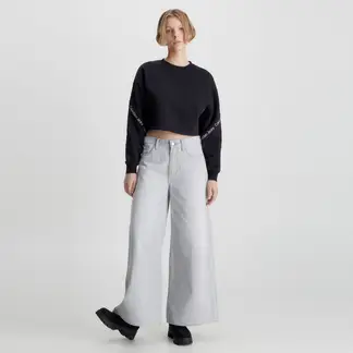 CALVIN KLEIN - Saco para Mujer de Algodón Crop