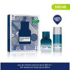 BENETTON - Estuche Perfume Hombre Together Him 100ml EDT + Desodorante 150ml