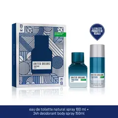 BENETTON - Estuche Perfume Hombre Together Him 100ml Eau de toilette + Desodorante 150ml