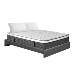 PULLMAN - Colchón con Base Cama Queen Firme Ortopédico Resortado con Pillow Rollpocket Euro U 160 x 190 cm + 2 Almohadas Colchones
