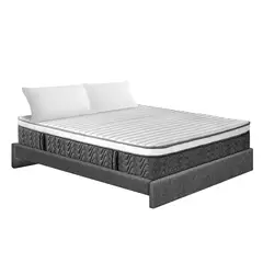 PULLMAN - Colchón con Base Cama King Firme Ortopédico Resortado con Pillow Rollpocket Euro U 200 x 200 cm + 2 Almohadas Colchones