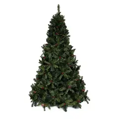 MICA - Árbol de Navidad Verde 225 cm, Diametro 130 cm. Con 1562 Ramas y Soporte de Base