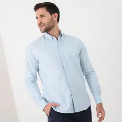 BASEMENT - Camisa para Hombre Manga larga Slim