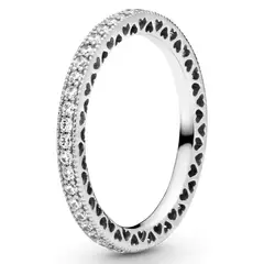 PANDORA - Anillo Corazones Plata Esterlina