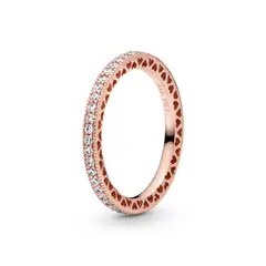 PANDORA - Anillo Corazones Recubrimiento en Oro Rosa