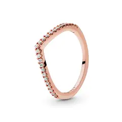 PANDORA - Anillo Deseo Clásico Resplandeciente Recubrimiento en Oro Rosa
