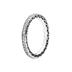 PANDORA - Anillo Corazones Plata Esterlina