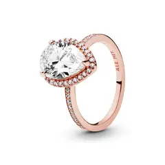 PANDORA - Anillo con forma de gota Recubrimiento en Oro Rosa