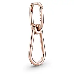 PANDORA - Arete ME Link Aro Ovalado Recubrimiento en Oro Rosa