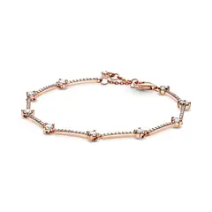 PANDORA - Brazalete Pave Brillante Recubrimiento en Oro Rosa