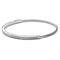 PANDORA - Brazalete Insignia Rígido Pavé Plata Esterlina