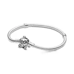 PANDORA - Brazalete Moments Cierre de Carroza Calabaza de Cenicienta de Disney Plata Esterlina