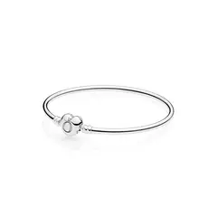 PANDORA - Brazalete Rígido Moments cierre Corazón para charms Plata Esterlina