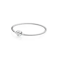 PANDORA - Brazalete Rígido Moments cierre Corazón para charms Plata Esterlina