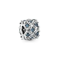 PANDORA - Charm Brillos Transparentes y Azules Plata Esterlina