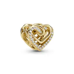 PANDORA - Charm Entrelazados Brillantes Recubrimiento en Oro