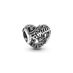 PANDORA - Charm Corazón de familia Plata Esterlina