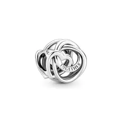 PANDORA - Charm Corazón Círculo Familiar Siempre Plata Esterlina