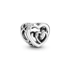 PANDORA - Charm Corazones Infinitos Entrelazados Plata Esterlina