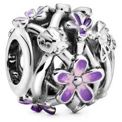 PANDORA - Charm Margarita Morada en Filigrana Plata Esterlina