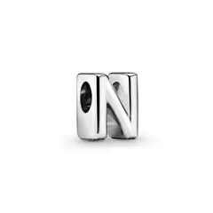 PANDORA - Charm Letra N Plata Esterlina