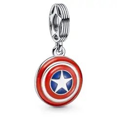 PANDORA - Charm Escudo Capitán América los Vengadores de Marvel Plata Esterlina