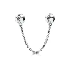 PANDORA - Cadena de seguridad Corazones Eternos Plata Esterlina