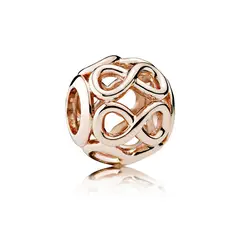 PANDORA - Charm Infinito Calado Recubrimiento en Oro Rosa