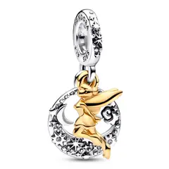 PANDORA - Charm Campanilla Noche Celestial de Disney Plata Esterlina y Recubrimiento en Oro