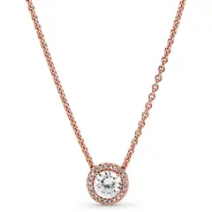 PANDORA - Collar Elegancia Clásica Recubrimiento en Oro Rosa
