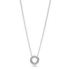 PANDORA - Collar Corazones de Plata Esterlina
