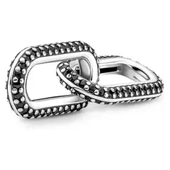 PANDORA - Link ME Doble en Pavé Negro Plata Esterlina