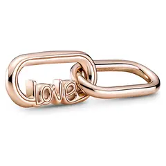 PANDORA - Link ME Palabra Love Recubrimiento en Oro Rosa
