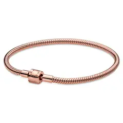 PANDORA - Brazalete Cierre de Barril Recubrimiento en Oro Rosa