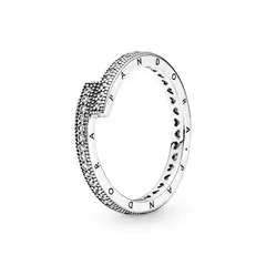 PANDORA - Anillo Superpuesto Brillante Plata Esterlina