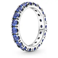 PANDORA - Anillo Eternidad Brillante Azul Plata Esterlina