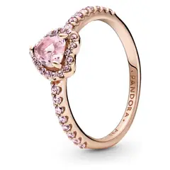 PANDORA - Anillo Brillante rosa eleva Recubrimiento en Oro Rosa