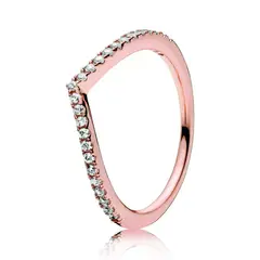 PANDORA - Anillo Deseo Clásico Resplandeciente Recubrimiento en Oro Rosa