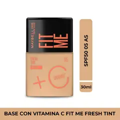 MAYBELLINE - Base de maquillaje Líquida FIT ME FRESH TINT SPF50 2 5 AS X 30 ml