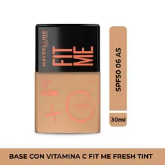 MAYBELLINE - Base de maquillaje Líquida FIT ME FRESH TINT SPF50 2 5 AS X 30 ml