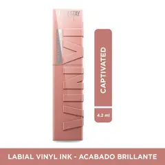 MAYBELLINE - Labial larga duración SuperStay Vinyl Ink acabado brillante 4.2 ml