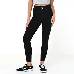 SYBILLA - Jean Push Up para Mujer Tiro medio de Algodón