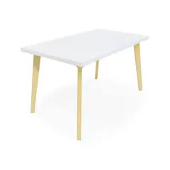 MICA - Mesa de Comedor Moderna para 6 personas en Aglomerado MDF Rectangular