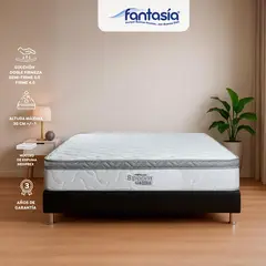 COLCHONES FANTASIA - Colchón King Firmeza Media Espumado con Pillow Acqua 200 x 200 cm Colchones Fantasía