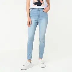 UNIVERSITY CLUB - Jean Skinny para Mujer Tiro alto de Algodón