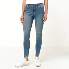 UNIVERSITY CLUB - Jean Skinny para Mujer Tiro alto de Algodón